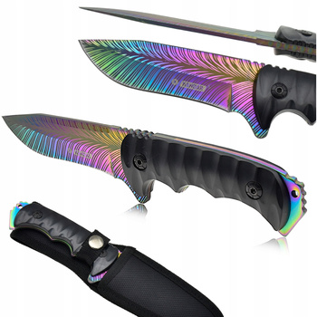 KANDAR Nóż Rainbow Survivalowy Taktyczny + Pochwa