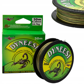 Dyneesi Plecionka na Przypon 0,20 mm KOLOROWA 30 m