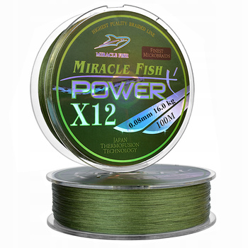 Plecionka 12 SPLOTOWA Power 0,08mm/ 16,0kg Zielona