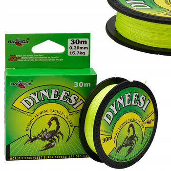 Dyneesi Plecionka na Przypon 0,20 mm ŻÓŁTA 30 m