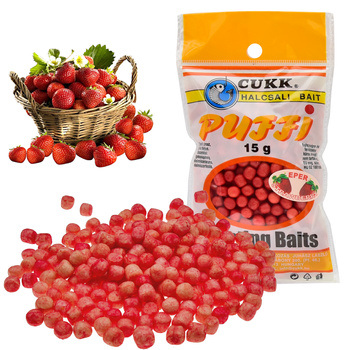 Puffi przynęta CUKK 15g pływające chrupki Truskawk