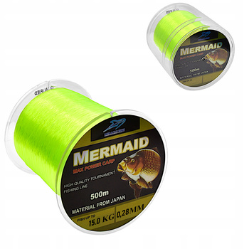 ŻYŁKA WĘDKARSKA MERMAID CARP 0,28 mm /15 kg /500 m