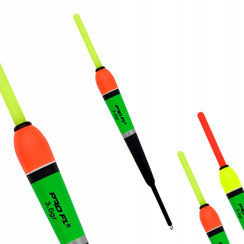 Spławik przelotowy PRO FL 3 g 15,8 cm na świetlik czerwony lub żółty czubek