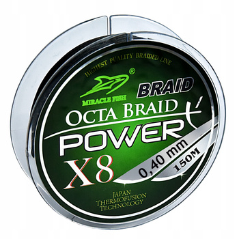 PLECIONKA WĘDKARSKA 8-splotowa 0,40 mm czarna