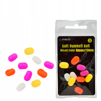 Super wyporne Kulki Soft Dumbell Imitacja 8x13 mm MIX 10 sztuk