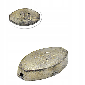 OŁÓW CIĘŻAREK PRZELOTOWY PŁASKI GRUNTOWY 100 g PL