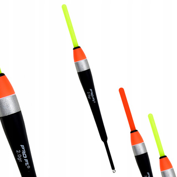 Spławik przelotowy PRO FL 2 g 16 cm na świetlik czerwony lub żółty czubek