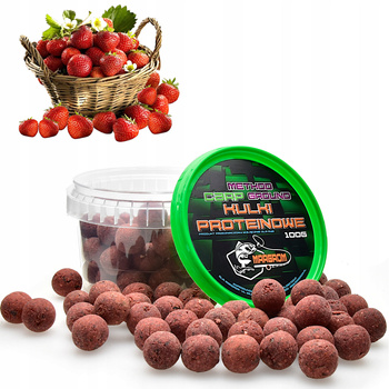 KULKI PROTEINOWE MARGROM 16 mm 100 g aromat TRUSKAWKA przynęta