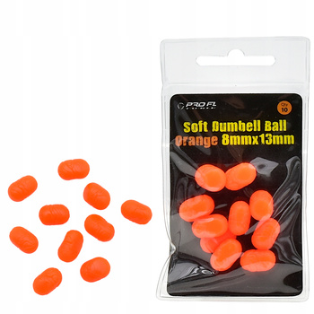 Super wyporne Kulki Soft Dumbell Imitacja 8x13 mm pomarańczowe 10 sztuk