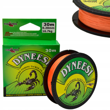 Dyneesi Plecionka na Przypon 0,20 mm ORANGE 30 m