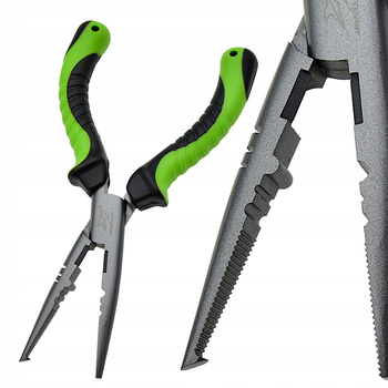 SZCZYPCE wędkarskie 18cm stal nierdzewna split ring do tulejek cięcia żyłki