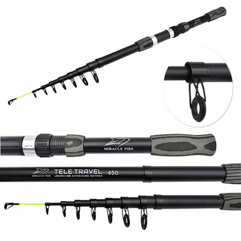 Wędka teleskopowa Miracle Fish TELESKOP TRAVEL 450 cm WT: 30-80g 4,5 m