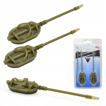 KOSZYKI zanętowe do metody METHOD FEEDER 2x40g długa rurka antysplątaniowa