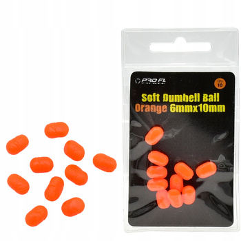 Super wyporne Kulki Soft Dumbell Imitacja 6x10 mm pomarańczowe 10 sztuk