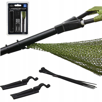Klipsy do podbieraka wędkarskiego 2 szt - uchwyt siatki Landing Net Clip