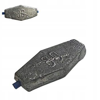 OŁÓW CIĘŻAREK PRZELOTOWY PŁASKI GRUNTOWY z igielitem 80 g