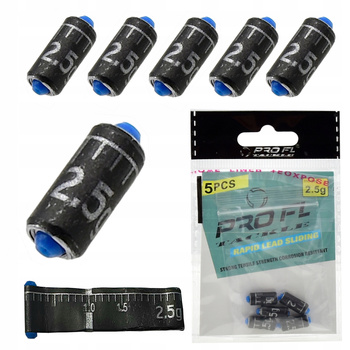 Ciężarki przelotowe rozwijane taśma ołowiana 2,5g 5 szt Feeder Karp Method