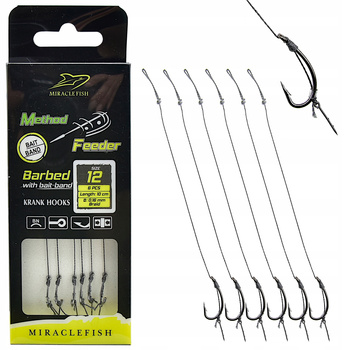 Haczyki Method Feeder na przyponie z igłą # 12