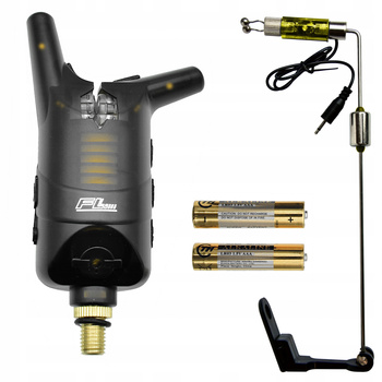 Zestaw Elektroniczny sygnalizator brań SWINGER LED ŻÓŁTY metalowa końcówka