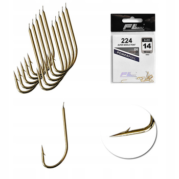 Haczyk Haczyki FL klasyczne 224 Nr 14 złote z łop