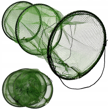 SIATKA na ryby wędkarska 3 obręcze 29 cm x 68 cm