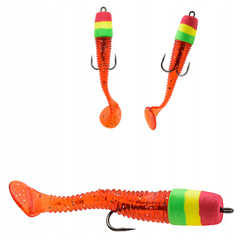 Przynęta Gumowa EVA 7-8 cm kotwiczka łopatkowy ogon okoń sandacz szczupak