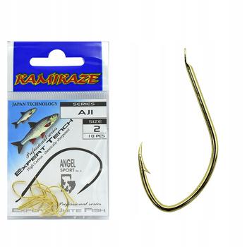 Haczyk Haczyki KAMIKAZE AJI Nr 2 (10szt) złote