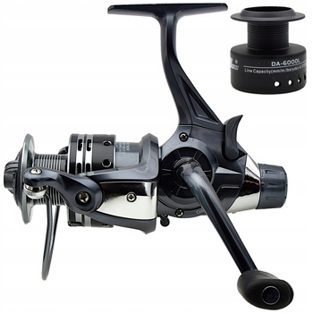 Kołowrotek Karpiowy Grunt DA-6000L wolny bieg feeder 8+1BB + zapas szpula