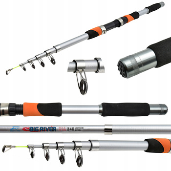 Wędka teleskopowa Miracle Fish BIG RIVER 240 cm WT: 20-80g 2,4 m