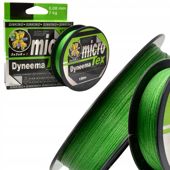 PLECIONKA WĘDKARSKA Dynema Micro Tex Ziel 0,08 mm