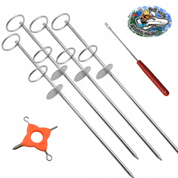 4 x Podpórka WĘDKARSKA FEEDER stojak gruntowy METAL 40 Wypychacz Ściągacz