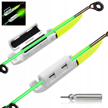 Świetlik elektroniczny sygnalizator brań na szczytówkę + bateria CR425