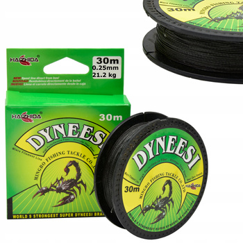 Dyneesi Plecionka na Przypon 0,25 mm CZARNA 30 m