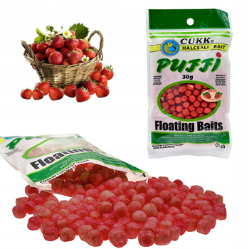 Puffi przynęta CUKK 30g pływające chrupki Truskawk