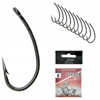 Zestaw Haczyków Haczyki FEEDER z oczkiem nr 6