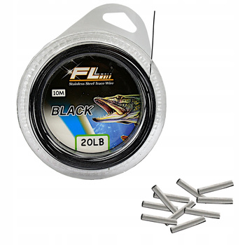 10m Stalki + 10 Zacisków 20 lbs /9kg Stalka Czarna