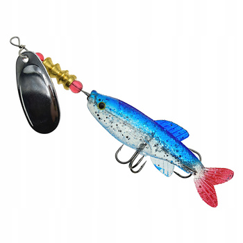 Błystka blacha Blaszka Obrotówka Spinner 14g /12,5 cm gumowa przynęta rybka
