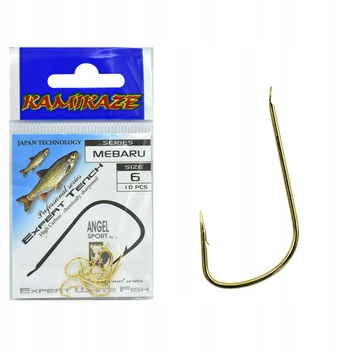 Haczyk Haczyki KAMIKAZE MEBARU Nr 6 (10szt) złoty