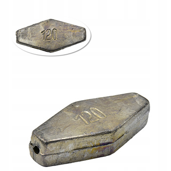 OŁÓW CIĘŻAREK PRZELOTOWY PŁASKI GRUNTOWY 120 g PL