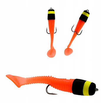 Przynęta Gumowa EVA 7-8 cm kotwiczka łopatkowy ogon okoń sandacz szczupak