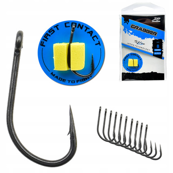 Zestaw haczyków teflonowych GRABBER r 8 / 10 szt