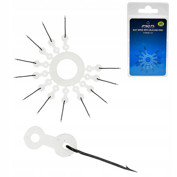 12 x IGŁA z zadziorem do przynęt z silikonowym łącznikiem 7 mm