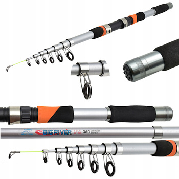 Wędka teleskopowa Miracle Fish BIG RIVER 360 cm WT: 20-80g 3,6 m