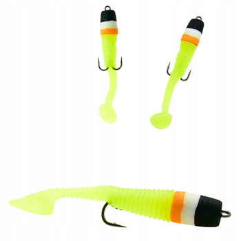 Przynęta Gumowa EVA 7-8 cm kotwiczka łopatkowy ogon okoń sandacz szczupak