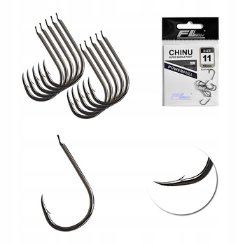 Zestaw Haczyk Haczyki FL CHINU r 11 B.Nickel 10szt