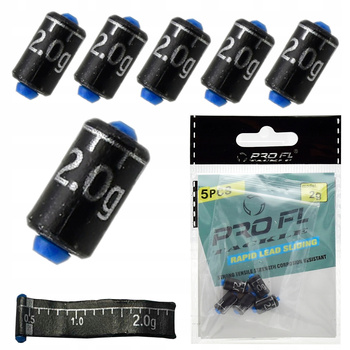 Ciężarki przelotowe rozwijane taśma ołowiana 2,0g 5 szt Feeder Karp Method