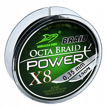 PLECIONKA WĘDKARSKA 8-splotowa 0,35 mm czarna