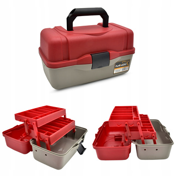 Duża Solidna Skrzynka Wędkarska z 2 szufladami organizer na akcesoria