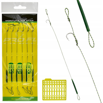 Gotowe Przypony Karpiowe z Włosem zestaw 6 sztuk hak # 6 plus STOPERKI