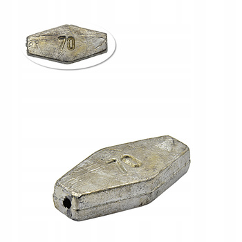 OŁÓW CIĘŻAREK PRZELOTOWY PŁASKI GRUNTOWY 70 g PL